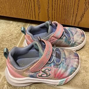 Skechers Baby Girls’ Pink Multi Casual Shoes Sz-6